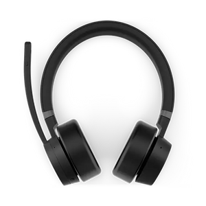 Lenovo Go Wireless ANC Headset, Microsoft Teams Certified, USB + Bluetooth Connection, Noice Cancellation, Pouch, Flip Microphone