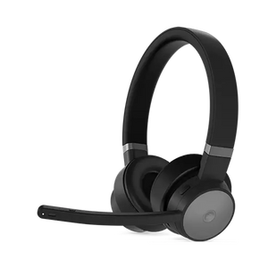 Lenovo Go Wireless ANC Headset, Microsoft Teams Certified, USB + Bluetooth Connection, Noice Cancellation, Pouch, Flip Microphone