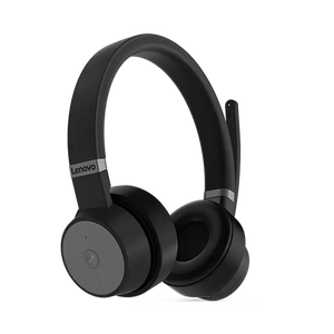 Lenovo Go Wireless ANC Headset, Microsoft Teams Certified, USB + Bluetooth Connection, Noice Cancellation, Pouch, Flip Microphone