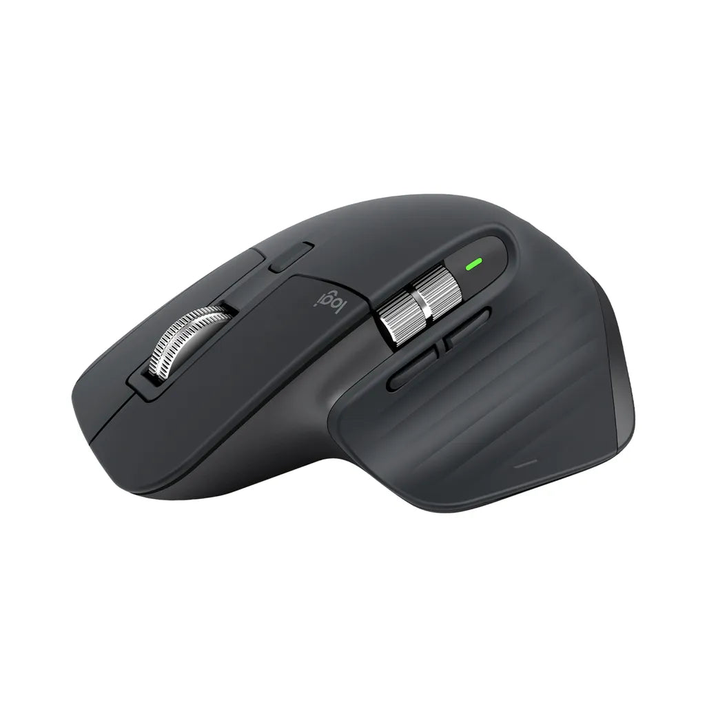 LOGI MX Master 3S Wireless Performance Mouse - Graphite - RF Wireless + Bluetooth, 910-006559