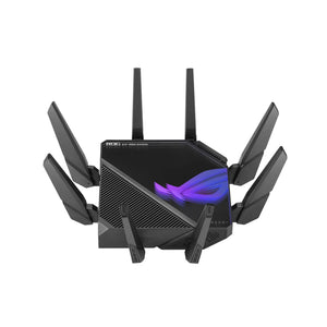 Asus ROG Rapture GT-AXE16000 quad-band WiFi 6E Gaming Router, Dual 10G ports, 2.5G WAN port, Dual WAN, AiMesh support, Tri-band (2.4GHz / 5GHz / 6GHz)