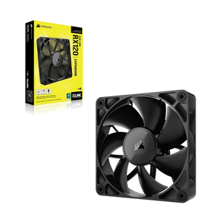 CORSAIR RX Series, iCUE LINK RX120, 120mm Fan, Single Pack, Noise level (high speed): 36 dB, Maximum airflow: 74.2 cfm, Product colour: Black