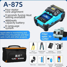 Load image into Gallery viewer, Fiber Optic Fusion Splicer Full set Hot Melt Machine Fully Automatic Fusion Splicer Fiber Optic Cable Trunk Wire Jumper A-87S
