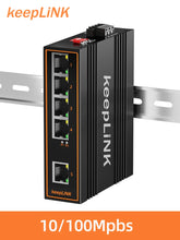 Load image into Gallery viewer, KeepLink Industrial 5-Port Switch 10/100Mbps Fast Gigabit Din-Rail Metal IP40 Unmanaged Ethernet Network Switch KP-9000-45-5TX
