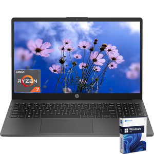 HP 255 G10 15.6" FHD Business Laptop, AMD Ryzen 7-7730U, 64GB RAM, 4TB SSD, Wi-Fi 6, HDMI, Windows 11 Pro