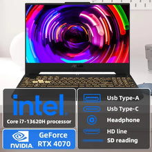 Load image into Gallery viewer, ASUS TUF 15.6&quot; Gaming Laptop, Intel Core i7-13620H, NVIDIA GeForce RTX 4070, 64GB,4TB SSD, Mecha Grey, Win11
