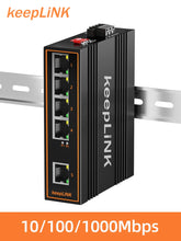 Load image into Gallery viewer, KeepLink Industrial 5-Port Switch 10/100Mbps Fast Gigabit Din-Rail Metal IP40 Unmanaged Ethernet Network Switch KP-9000-45-5TX
