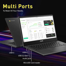 Load image into Gallery viewer, ASUS Chromebook 14&quot;,MediaTek Kompanio 520,4GB RAM,320GB Storage(64GB eMMC+256GB SD Card),Gray,Win11

