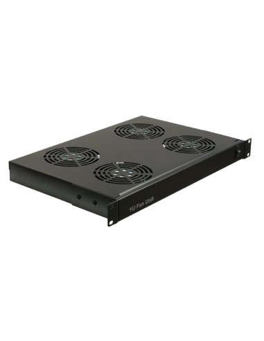 Acconet Fan Unit, 4 Fans, 1U, Black, Power Switch, C14 Power Connector, Power cable not included - Cabling & Cabinets, Cabinets & Racks Accessories
