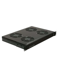 Acconet Fan Unit, 4 Fans, 1U, Black, Power Switch, C14 Power Connector, Power cable not included - Cabling & Cabinets, Cabinets & Racks Accessories