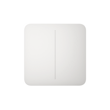Load image into Gallery viewer, AJAX Security - White SoloButton 2-GANG Smart light switch, sensitive to touch and hand approaching at a 15 mm distance away | AJAX-SB-2-GANG-W
