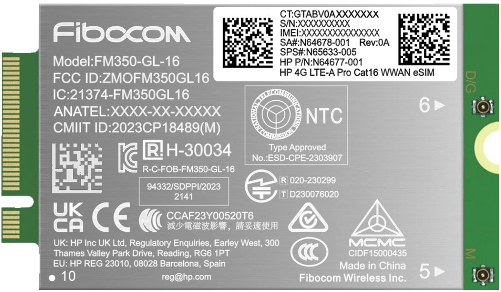 HP 4G LTE-A Pro Cat16 WWAN Module AM5R3AA
