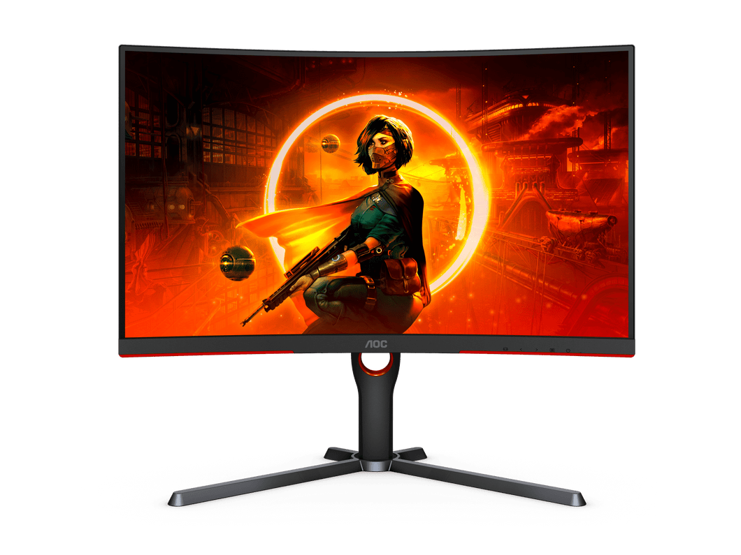 AOC CQ27G3S Gaming Monitor | Curved 27 inch | VA QHD 2560 x 1440 165Hz | 1ms | HDMI DP | Vesa | Flicker Free | Low Blue Mode | FreeSync Premium