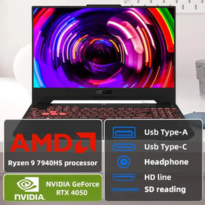 ASUS TUF A17 17.3" Gaming Laptop,AMD Ryzen 9-7940HS,NVIDIA GeForce RTX 4050,64GB RAM,4TB SSD,Mecha Grey,Win11