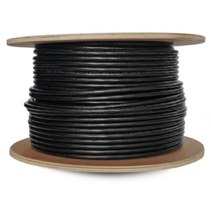 305m Roll, Black, Solid Copper, UV protected, SF/TP, CAT6 Cable (Outdoor Use), 23 AWG, Cabling and Cabinets, LAN Cable and Connectors, Outdoor Cable