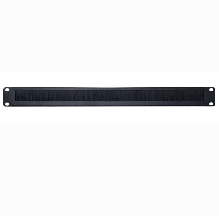 Acconet JD03 Brush Panel, 1U, Black, 19-inch, Cabling and Cabinets, Cabinets and Racks, Cabinet Hardware and Accessories, AC-Cab-Brush-1U