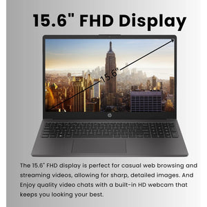 HP 255 G10 15.6" FHD Business Laptop, AMD Ryzen 7-7730U, 64GB RAM, 4TB SSD, Wi-Fi 6, HDMI, Windows 11 Pro