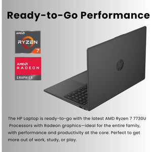 HP 255 G10 15.6" FHD Business Laptop, AMD Ryzen 7-7730U, 64GB RAM, 4TB SSD, Wi-Fi 6, HDMI, Windows 11 Pro