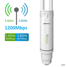 Load image into Gallery viewer, COMFAST High Power Outdoor Wireless AP 1200Mbps WiFi Router 2.4/5.8Ghz POE Long Range Extender Amplifier

