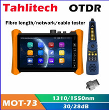 Load image into Gallery viewer, Android OTDR Tester 1310/1550/1610nm 28/26/24dB Fiber Optic Reflectometer VFL OLS OPM Event Map Ethernet Cable Tester OTDR
