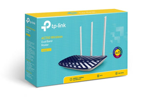 TP-Link AC750 WiFi Dual Band Router, WiFi standard – 802.11ac, 433Mbps speeds over 5GHz band & 300Mbps over 2.4GHz band, Stable Omnidirectional Signal
