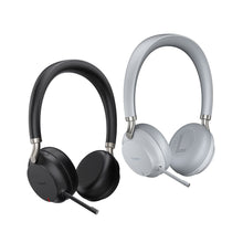Load image into Gallery viewer, Yealink Bluetooth Business headset with USB-C connection, Teams Certified (Grey), Supports wireless charging, Retractable microphone boom/arm
