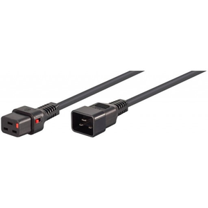 Linkqage 2M C19 F To C20 M Lockable Power Cable Black