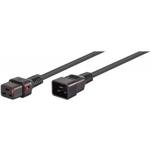 Linkqage 2M C19 F To C20 M Lockable Power Cable Black