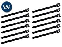 Load image into Gallery viewer, Linkbasic Reusable Cable Tie 200x12mm 12 Pack, Material: Nylon, Blended Polyester, simple design, ideal for cable bundling, 12 units per package
