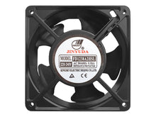 Load image into Gallery viewer, Linkbasic Panel Fan with Finger Guard, long-life fan that will cool free-standing cabinet, Black, Aluminium, 0ºC to 70ºC, Dimensions: 120 x 120 x 38mm
