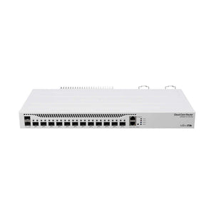Mikrotik Cloud Core Router CCR2004-1G-12S+2XS, 1x GB RJ45 port, 12x 10G SFP+ cages, 2 x 25G SFP28 cages, 1U rackmount case, Dual PSU