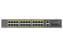 Load image into Gallery viewer, Cudy 24 Port Gigabit PoE 280W 2 Gigabit 2SFP Switch with 24x 802.3af/at PoE ports, 2x Gigabit and 2x SFP Uplink ports 1x IEC Power Cord | GS1026PS2
