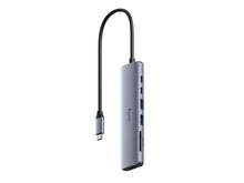 Load image into Gallery viewer, Cudy 7-in-1 4K 60Hz HDMI USB-A and USB-C Hub, plug and play USB-C hub 1x 4K 60Hz HDMI port, 2x 5Gbps USB-A ports, 1x 100W USB-C, 1x 5Gbps data | UH407
