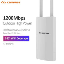 Load image into Gallery viewer, COMFAST High Power 3600/1200/300M Outdoor CPE WiFi Router AP Extender Dual Band 2.4/5G High Gain Antenna
