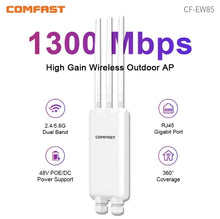 Load image into Gallery viewer, COMFAST High Power 3600/1200/300M Outdoor CPE WiFi Router AP Extender Dual Band 2.4/5G High Gain Antenna
