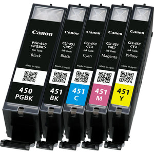 Canon Ink-Cli-451 C/M/Y/Bk Multipack Compatible With Ip7240/ Mg5440/ Mg5540/Mg5640/ Mg6340/Mg7140/Mg7540/ Mx924/ Ix6840/ Ip8740, Yield 1032 6524B004Aa