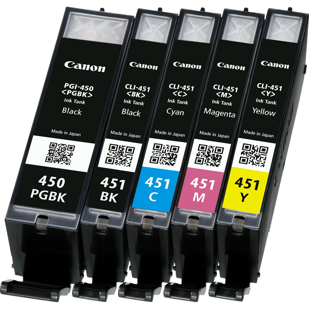 Canon Ink-Cli-451 C/M/Y/Bk Multipack Compatible With Ip7240/ Mg5440/ Mg5540/Mg5640/ Mg6340/Mg7140/Mg7540/ Mx924/ Ix6840/ Ip8740, Yield 1032 6524B004Aa