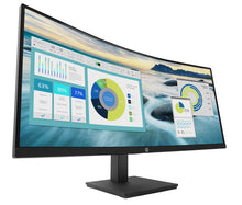 Load image into Gallery viewer, HP P34hc G4 34 inch WQHD (3440 x 1440) Resolution USB-C Curved Monitor Height adjustable; Tilt 21Y56AA
