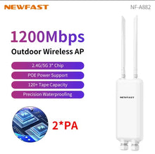 Load image into Gallery viewer, Comfast Outdoor Access Point 2.4G&amp;5G 1200Mbps High Power Gigabit AP Long Range WiFi Antenna Street Router Outdoor WiFi Extender Repeater
