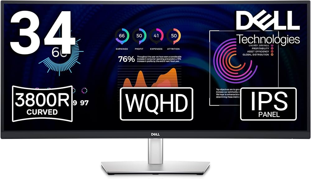 DELL 34 CURVED USB-C HUB MONITOR P3424WE - 86.5CM (34IN)