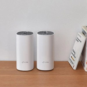 TP-Link Whole Home Mesh Wi-Fi System AC1200 Dual-Band (Dual Pack) - 5GHz at 867Mbps, 2.4GHz at 300Mbps - 2x 10/100Mbps Ports - 2x Antennas - DECO E4-2