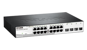 D-Link DGS-1210-20E 16 port + 4 Gigabit SFP Ports Smart Switch, Managed L2 Switch, with 20x RJ-45 Ethernet ports, 40 Gbit/s switching, 1U Rack mount