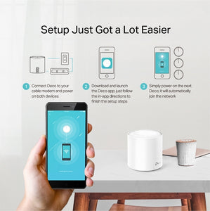 TP-Link Deco X20 (AX1800) Double Pack With 2 x Gigabit Ports, Enhanced Whole Home Coverage, Seamless Roaming, Connects over 150 Devices, Faster Wi-Fi6