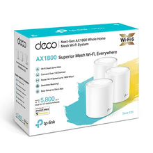 Load image into Gallery viewer, TP-Link Deco X20 (AX1800) Double Pack With 2 x Gigabit Ports, Enhanced Whole Home Coverage, Seamless Roaming, Connects over 150 Devices, Faster Wi-Fi6
