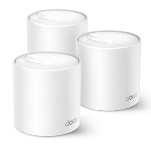 TP-Link Deco X50 (AX3000) Triple Pack With 3× Gbit Ports, Whole Home Ultra-Fast Mesh WiFi 6 System, Dead Zone Killer, AI-Driven Mesh, Seamless Roaming