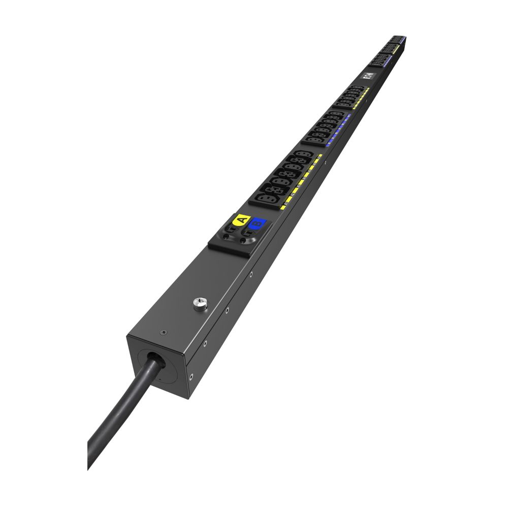 Eaton Basic G4 Rack PDU, 0U, 39U, IEC-60309 input, 3m cord, 1ph, 7.4kW, 32A, 200-240V, 42 outlets (24)C13, (18)C39 EVBAF132X