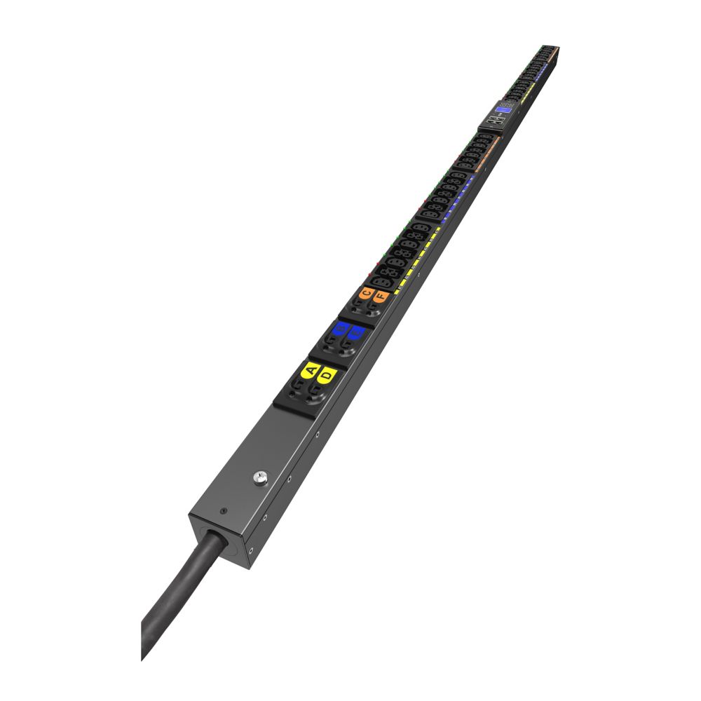 Eaton Managed G4 Rack PDU, 0U, 22.5U, IEC-60309 input, 3m cord, 1ph, 3.7kW, 16A, 200-240V, 24 outlets (12)C13, (12)C39 EVMAF116A