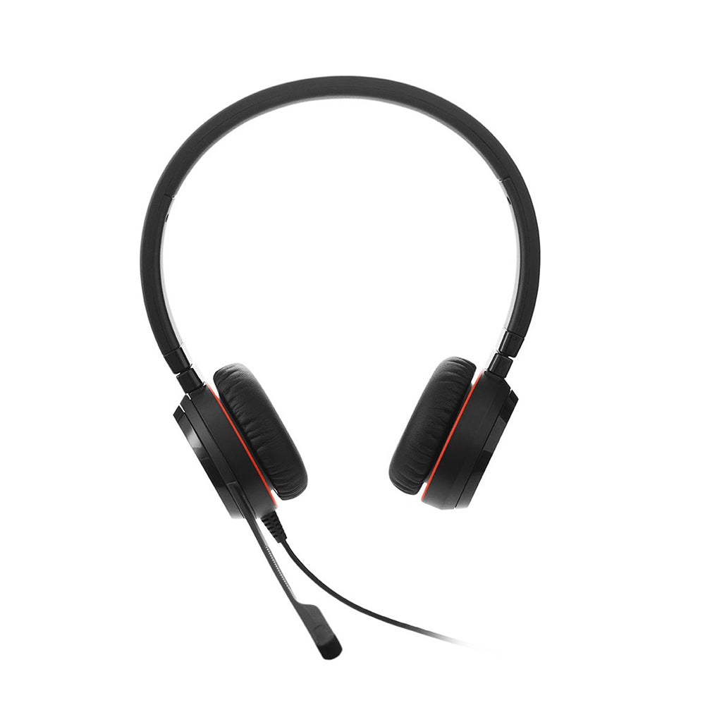 Jabra Evolve20 Duo Wired Headset (USB) MS Version, Stereo, USB, Passive noise cancellation, Plug and play, Designed for all-day comfortable use