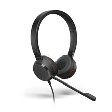 Load image into Gallery viewer, Jabra Evolve30 Duo Wired USB &amp; Integrated 3.5mm jack MS Headsets, Stereo, USB, Passive noise cancellation, Leatherette ear cushions for added comfort
