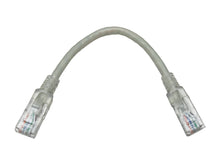 Load image into Gallery viewer, Linkbasic 22cm UTP Cat6 Patch Cable, Grey, UTP Stranded Bare Copper, 4 Pairs, PVC Outer Jacket, supplied moulded with boots to provide strain relief
